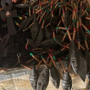 Handcrafted Wooden Mask Necklaces